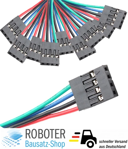 10x 4 Pin Jumper Wire Kabel female weiblich 70 cm 3D-Drucker Arduino Raspberry