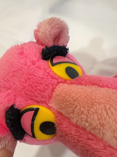 Peluche de pantera rosa vintage de 17 pulgadas (con defectos y necesita limpieza superficial) - Imagen 6 de 11