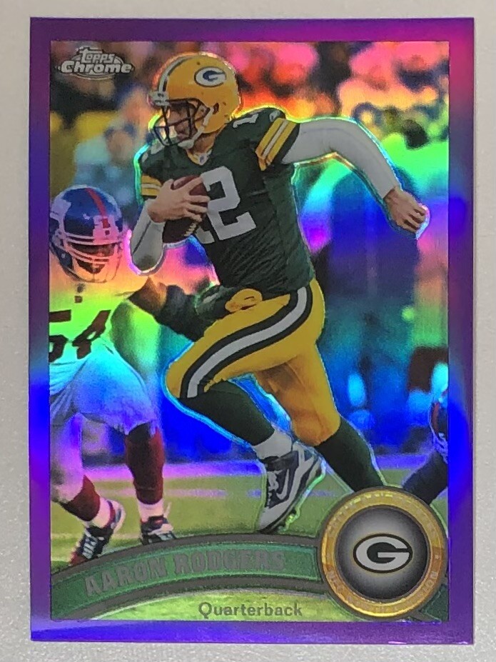 2011 Topps Chrome Aaron Rodgers Purple Refractor 12/499 (jersey # = eBay 1/1)