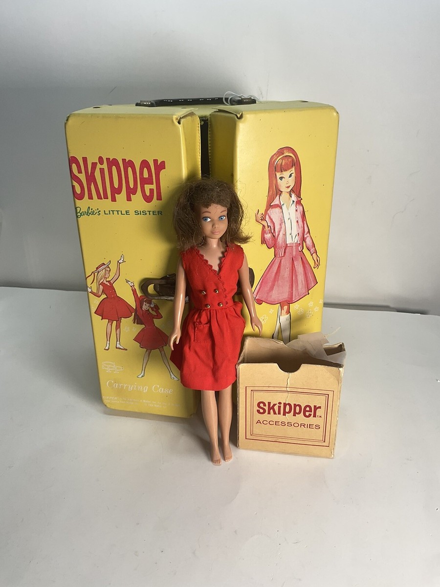 1964 Barbie's Little Sister Skipper with Case and