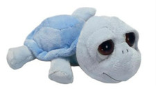 Russ Lil Peepers Dreamy Big Plastic Eyes Splish Blue Turtle Beanbag Toy 11"