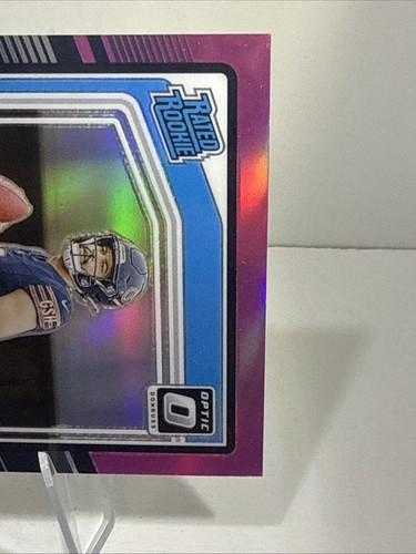 2024 Panini Donruss - Rated Rookie Caleb Williams #327 Optic Preview Pink Prizm - Picture 6 of 7
