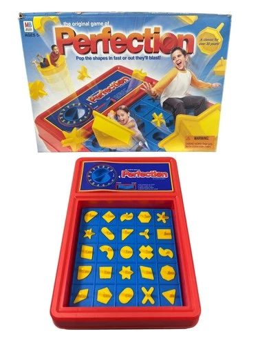 OBO ⏰🎯 WORKING Vintage PERFECTION GAME MB MILTON BRADLEY (Complete & Timer Set)