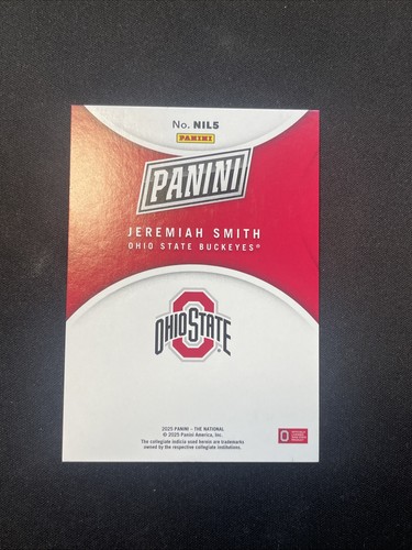 2025 Panini The National Jeremiah Smith Rookie Rated Prospects OSU NiL ROSSO /99 - Foto 4 di 6