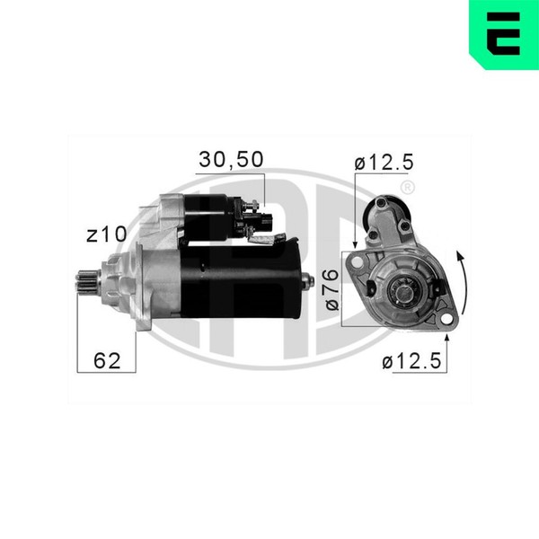 ERA Anlasser Starter 220661A FüR 7EJ 7EF 7EB T5 7HJ 7EG VW 7HB Transporter 12V-image