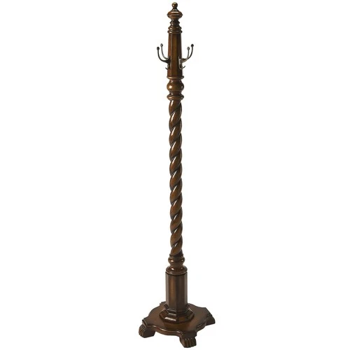Butler Specialty Traditional Costumer Coat Rack In Plantation Cherry - Picture 1 of 3
