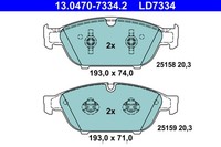 Bremsbelagsatz Scheibenbremse ATE Ceramic 13.0470-7334.2 FüR Audi 4GD A8 4G2 A7
