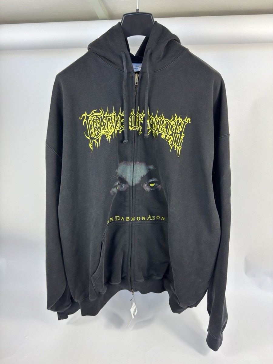 小物 VETEMENTS Vetements x Cradle Of Filth Oversized Zip Hoodie Size: M Fits XXL