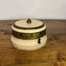 Lux Tape Measure Clock Mystery Rotary Ribbon  Annular Works Art Deco.