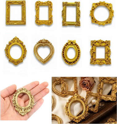 Mini Bilderrahmen Set Vintage goldfarben für Fotos Deko kreative DIY Präsentatio