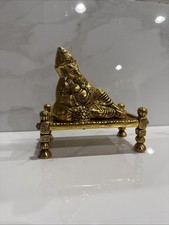 Metal Ganesha Bhagwan Idol Taj Ganesh Statue Ganpati Murti for Temple