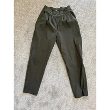 Lululemon Olive Green Pleated High Rise Commute Pants Size 4