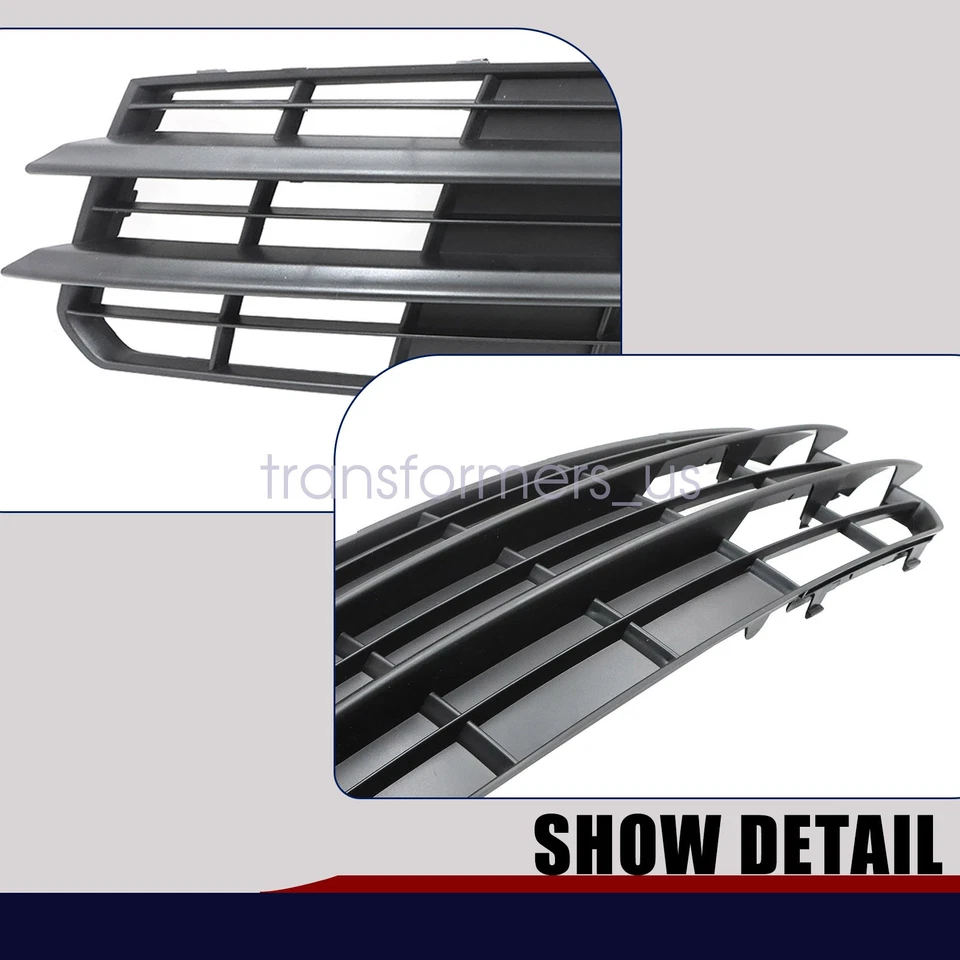 Par de molduras de rejilla de faros antiniebla para parachoques delantero para Audi A7 2011 2012 2013 2014 EE. UU. Foto 3 de 4