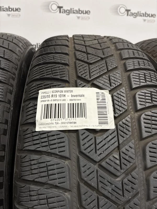 SET 4 GOMME 235/55R19 101H DOT2019 PIRELLI SCORPION WINTER USATO INVERNALE (AO) - Immagine 2 di 4