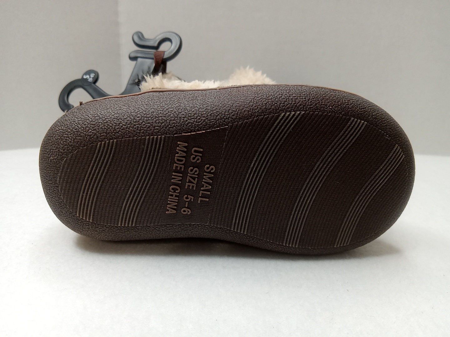 SAOLA PANTOFOLE SCIMMIA MARRONE bambino bambino ragazzo foderate pelliccia sintetica suola gomma taglia S 5 6