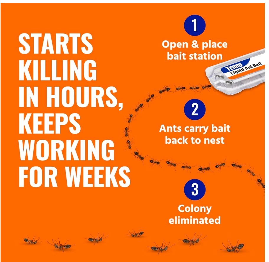 TERRO Liquid Ant Killer Bait Outdoor Indoor Tray Traps Ready To Use, 6PK - Image 2 of 4