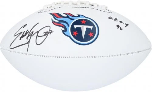Fútbol americano con panel Franklin firmado por Eddie George Tennessee Titans con OROY 96 Insc Foto 2 de 3