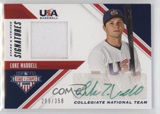 2020 USA Baseball Stars & Stripes Signatures Luke Waddell (Green Ink) Auto 0xk7