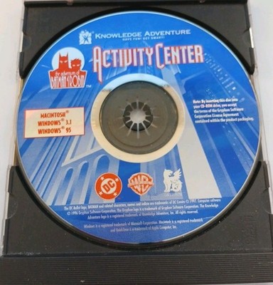 Adventures of Batman Robin Activity Center PC Windows Mac macintosh bat man