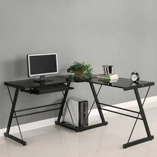 L-Shaped Desk Computer Workstation Corner Home Office Writing Table PC Stand