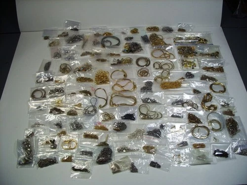 Vintage Lot Costume Jewelry Parts Repairs Pieces Gold Tone, Silver Tone & More
