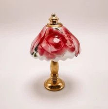 Reutter Dollhouse Miniature Porcelain Floral Non Electric Lamp 1:12 Scale