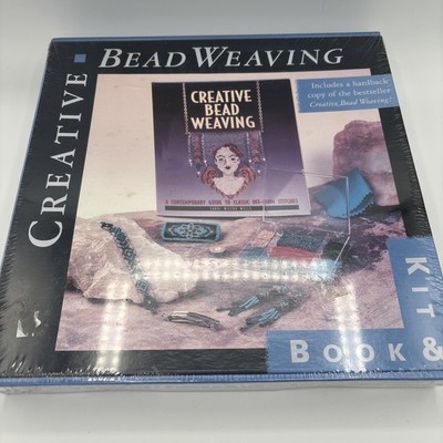 NIB VTG Bead Weaving Craft Kit + Hardback Book Creative Bead Weaving