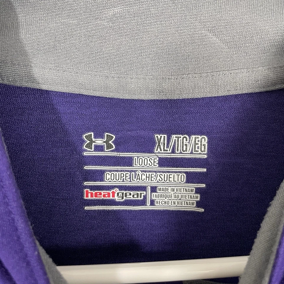 Camisa Pullover Under Armour Para Hombres XL Púrpura Cuarto Cremallera 1/4 Ligera Golf Foto 3 de 4