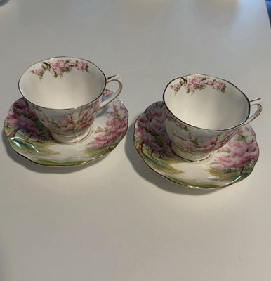 Royal Albert Blossom Time Bone China Tea Cup & Saucer Set /Pair