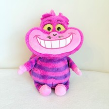 Disney Alice in Wonderland Cheshire Cat Plush Pink Purple Striped 10 Inch Toy