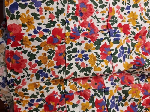 Vestido PINCH Azul Floral Algodón Solero Mangas Abullonadas Algodón Talla Grande - Imagen 12 de 14
