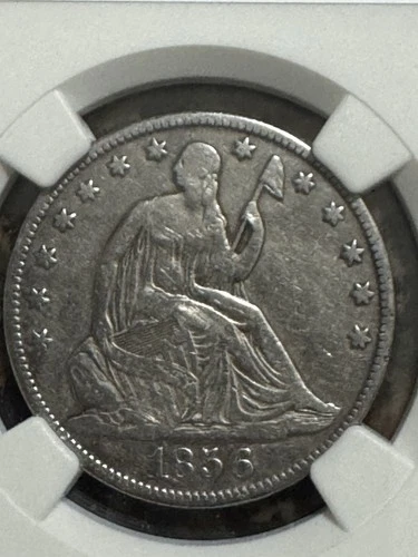1856-o Seated Liberty Half Dollar, NGC F Details, Free shipping