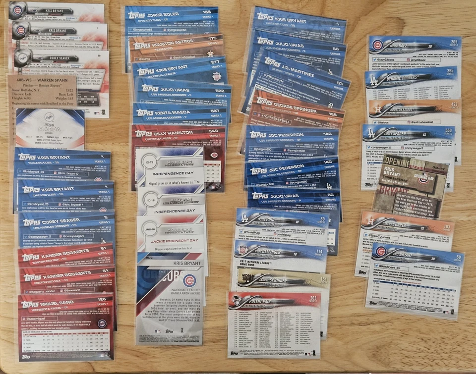 2017-2018 Bowman/Topps/Chrome  39-baseball card lot stars/minor stars  NM - Image 2 of 2