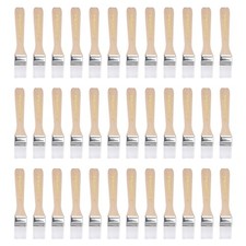 36Pcs 5.5" Paint Brush 1" Width Soft Nylon Bristle with Wood Handle White