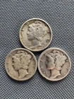 Lot Of Three (3) | Mercury Dimes | 90% Silver | Exact Coins Shown  |  #382