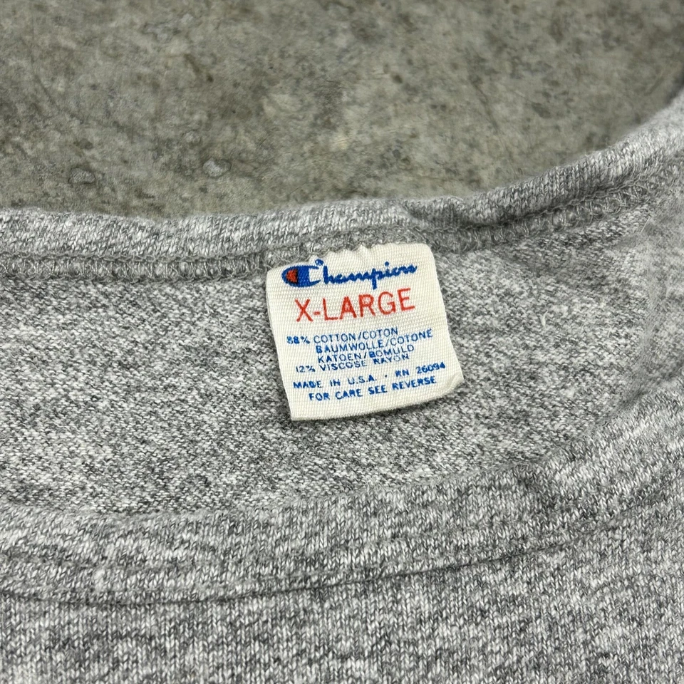 Vintage Champion Rainier Tank Top Mens XL Gray Athletic Shirt Made USA 80s Retro - Image 3 of 4