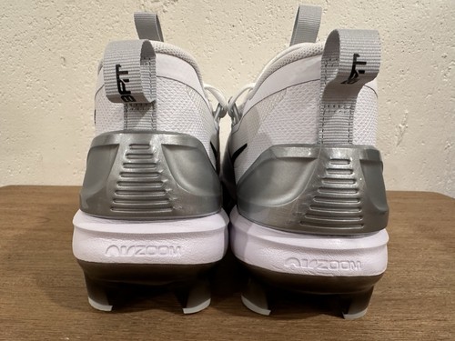 Nike Force Trout 9 Elite MCS Baseball Cleats Mens 11 White/Silver FZ0884-102 New - Picture 9 of 16