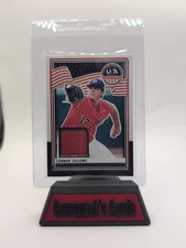 Connor Salerno 2025 Panini USA Stars & Stripes Red Patch Relic No. USA-CS