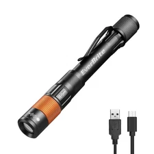Rechargeable Pen Light, 300 Lumens EDC Flashlight, Zoomable LED Pocket Flashl...