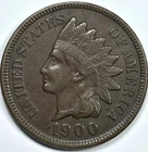1900 INDIAN HEAD CENT 1C VF CIRCULATED C205