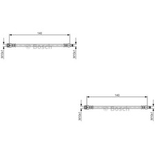 2x BOSCH Bremsschlauch Hinterachse passend für Opel Corsa D S07 1.2 1.4 1.7 CDTi