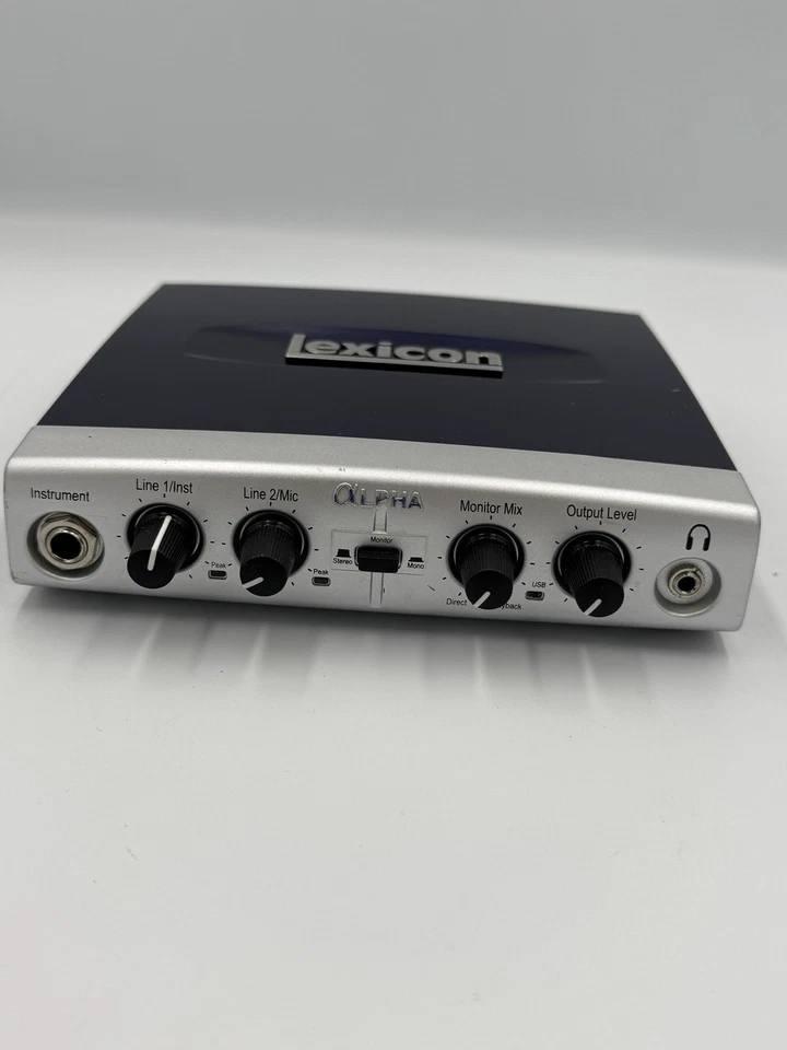 Lexicon Alpha Studio USB Audio Interface Recording & Playback Tested Working - Image 3 of 4