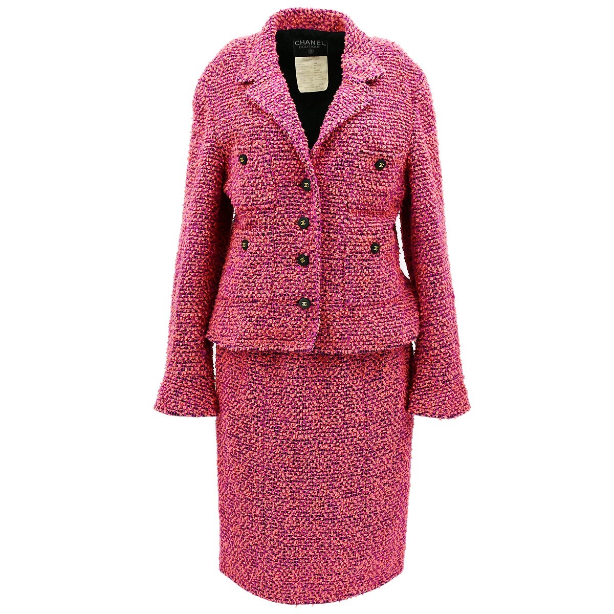 Chanel Setup Suit Jacket Skirt Pink 94A #44 192247 | eBay
