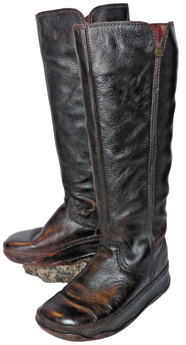 Women's FitFlop Superboot black distressed tall boots EU 37 US