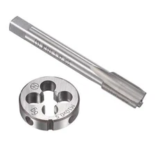 M10 x 0.5mm Metric Tap and Die Set HSS Machine Thread Tap with Round Die