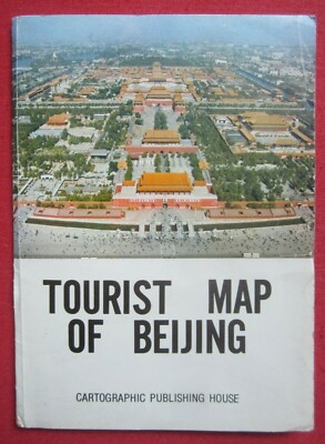 Orig. Stadtplan tourist map Tourismus Republik China Beijing Peking um 1981