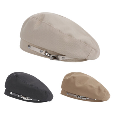 Beret Simple Small Women Octagonal Hat Retro Versatile