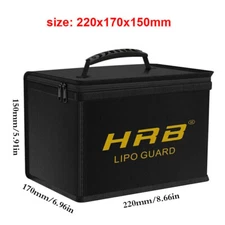 HRB Lipo Battery Safe Guard Fireproof Explosionproof Bag Storage Charge Box