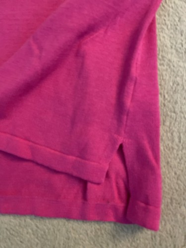 NEW!!! OLD NAVY Pink Cotton Tunic Sweater V-Neck Long-Sleeves LARGE NWOT - Picture 3 of 4