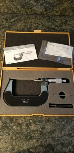 Mitutoyo 193-104 Digit Outside Micrometer Ratchet Stop 75-100Mm Range 0.01mm